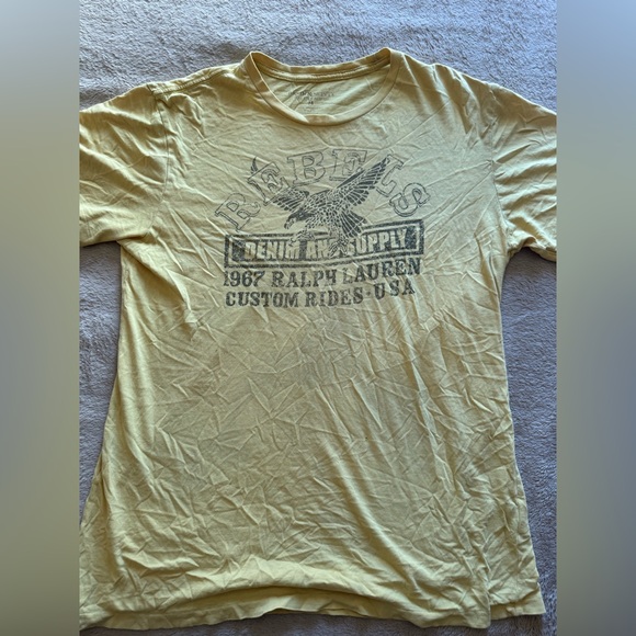 Ralph Lauren Tops - Ralph Lauren Yellow Rebel Graphic Tee